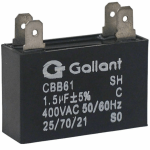 CAPACITOR CBC61 1.5MF +-5% 400V PRETO