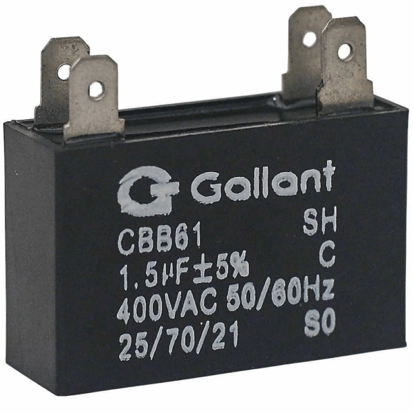 CAPACITOR CBC61 1.5MF +-5% 400V PRETO